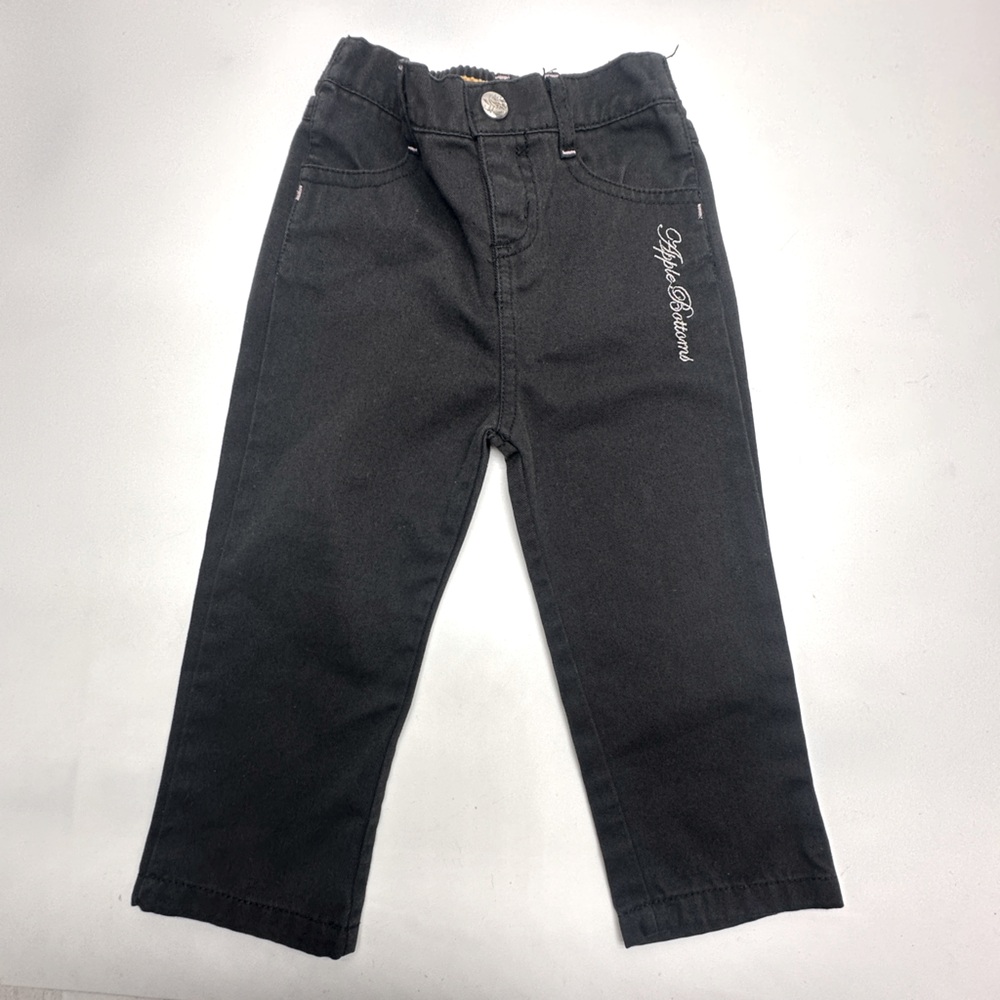 Vintage Apple Bottoms Toddler‎ Girls Black Jeans size 28 months (KA)